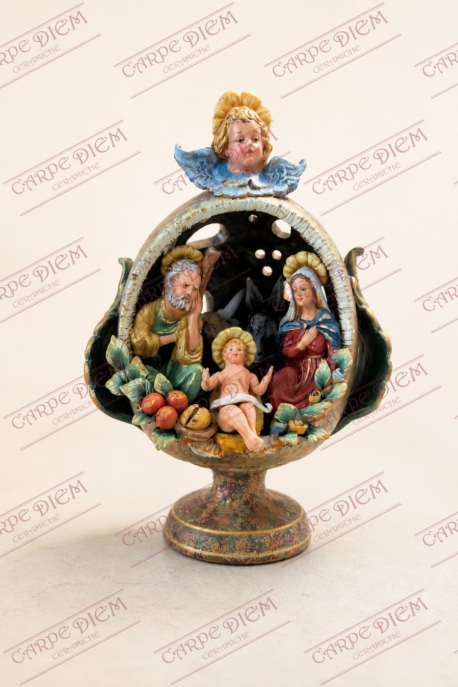 Presepe pumo in ceramica